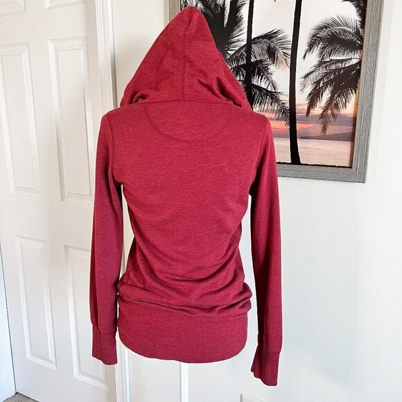 Women's SO Sweater | Pullover | Hooded | Red | Size Medium | V-Neck Top - Picture 2 of 9